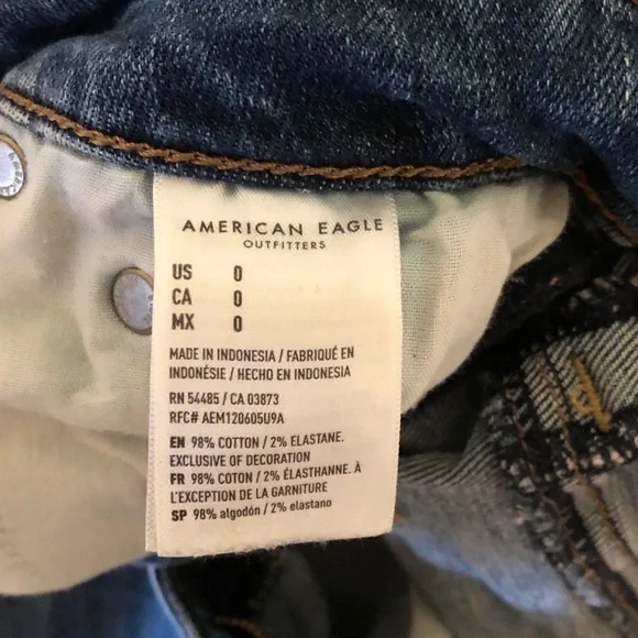 AE jeans shorts size 0 EUC - Picture 5 of 5